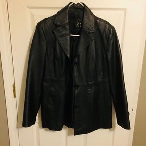 Black leather jacket